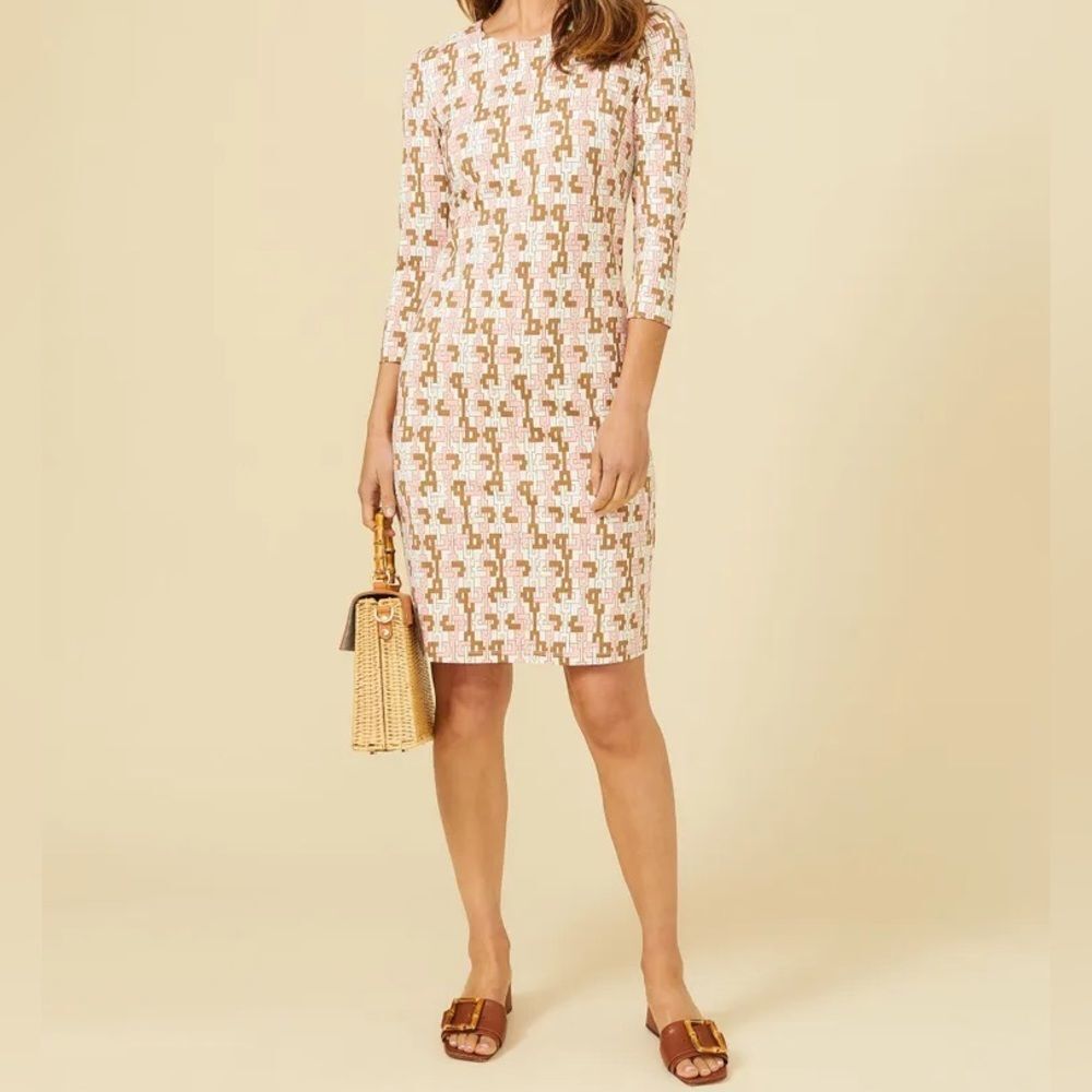 NWT J. McLaughlin Sophia Islet Link Off White Pink Catalina Cloth Dress Sz S